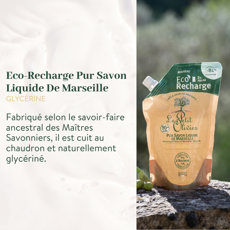 le petit olivier duo pure liquid soap of marseille and eco refill glycerine eco refill pure liquid soap of marseille glycerine product 2png
