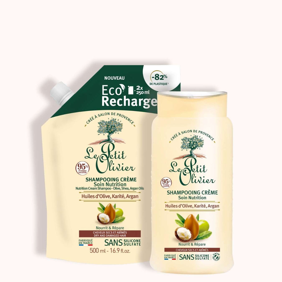 le petit olivier duo shampooing creme soin nutrition et eco recharge packshot