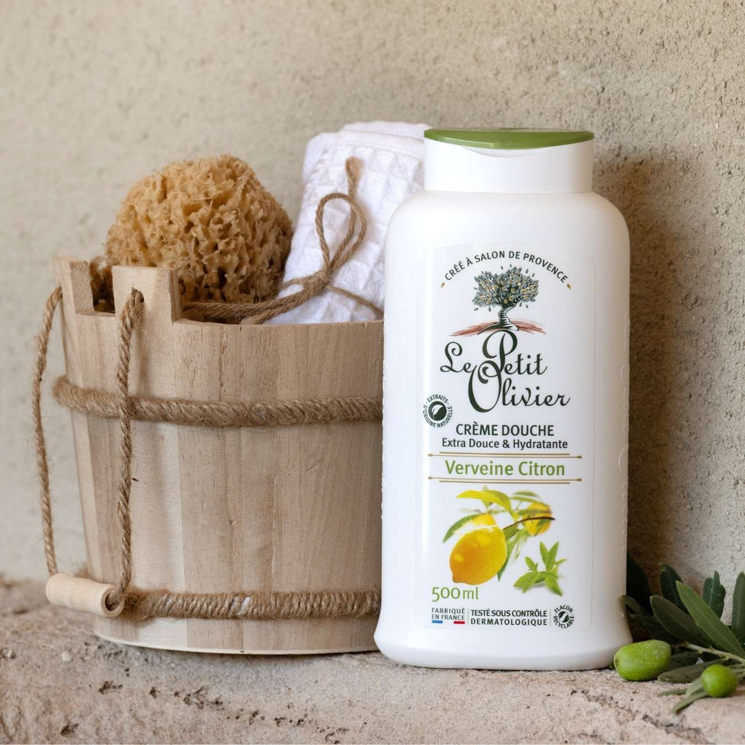 le petit olivier lot de 12 creme douche extra douce et hydratante verveine citron produit