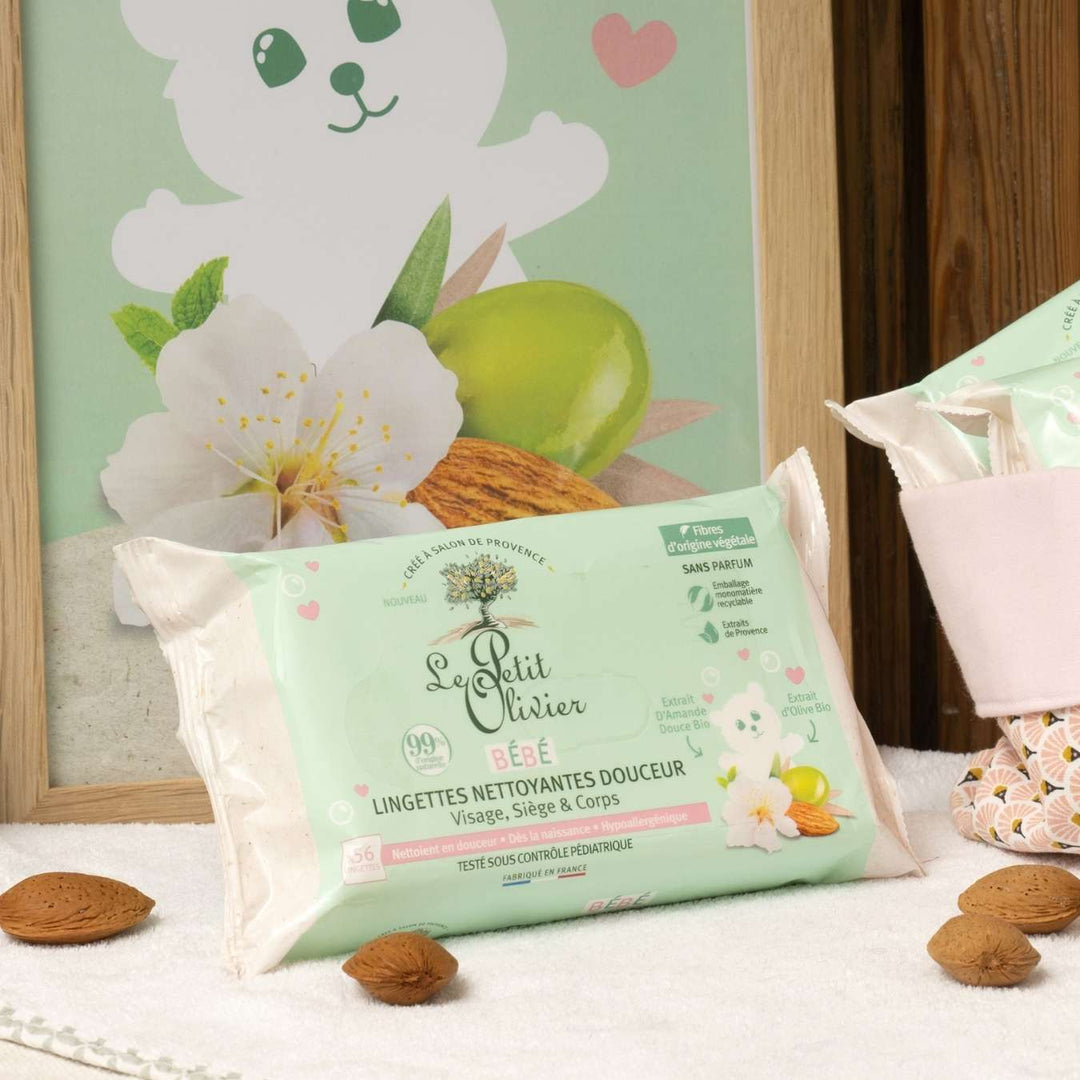 le petit olivier set of 12 gentle cleansing wipes product