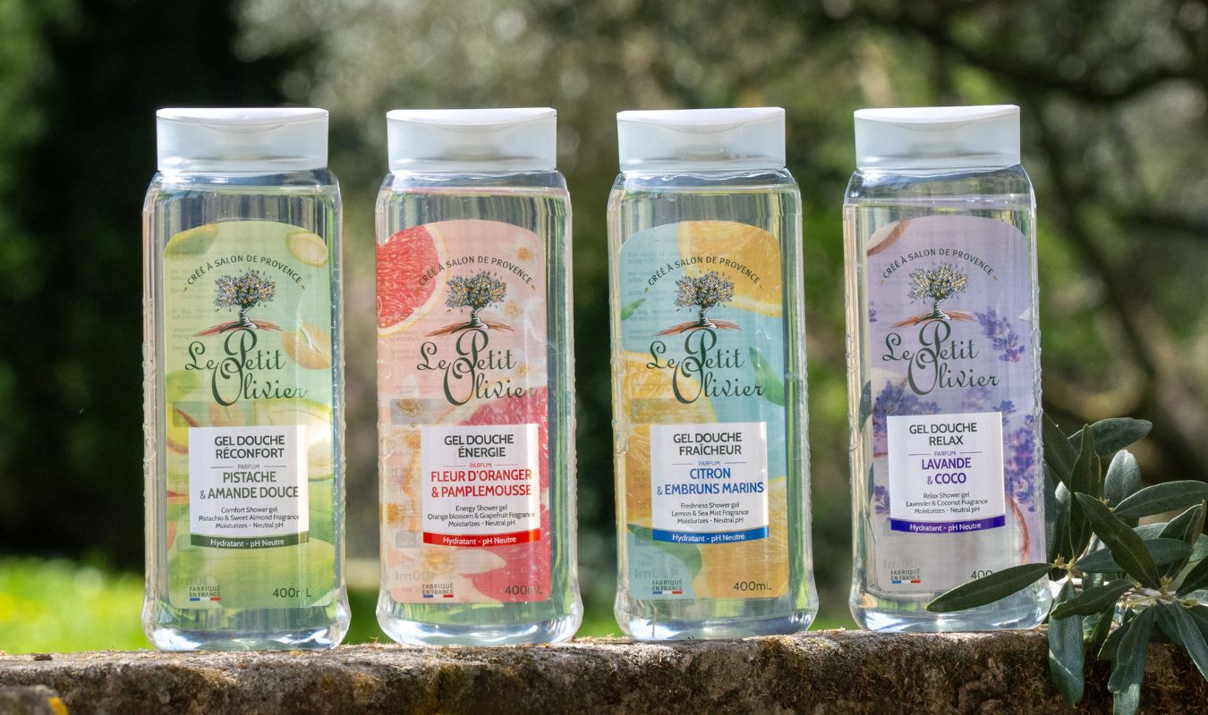 gamme de 4 gel douche ph neutre